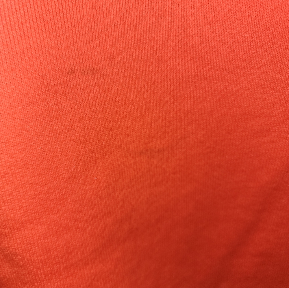 Mens Sz M Vineyard Vines Bright Orange 1/4 Zip Sweatshirt White Trim - Picture 10 of 11